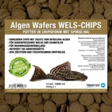 Algen-Wafers Wels-Chips (Hauptfutter für alle pflanzenfressenden Bodenfische und scheuen Zierfische in Waferform) - Welsfutter im 1 Liter Beutel - 1