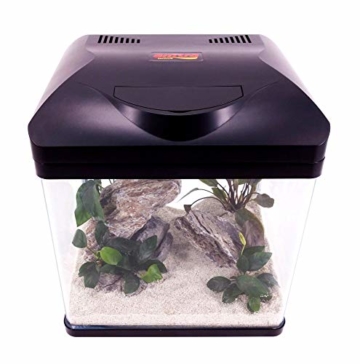 Amtra Technik Nano Aquarium Laguna schwarz Komplettaquarium Stromsparend Beleuchtung Nanoaquarium Komplett Filter Wave Süßwasser - 2