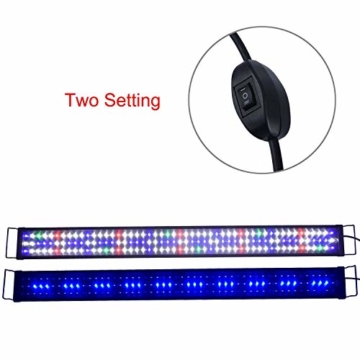 Aquarien Eco Tageslichtsimulation Aquarium LED Beleuchtung Lampe Süß/Meerwasser voll Spectrum Reef Coral Fish Wasserpflanzen Aquariumleuchte Aufsetzleuchte 90CM A149 - 3