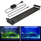 Aquarium LED Beleuchtung, Aquariumbeleuchtung Lampe Weiß Blau Licht 11W mit Verstellbarer Halterung für 50cm-70cm Aquarium - 1