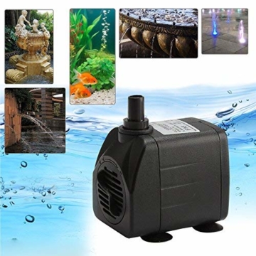 Cadrim 25Watt 1200L/H Aquarium Pumpe Wasserpumpe Tauchpumpe Förderpumpe Aquariumpumpe Schwarz - 2