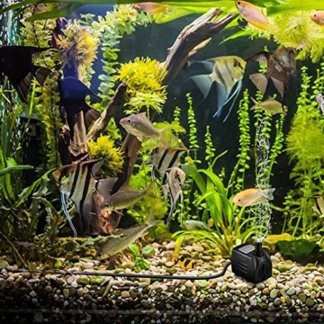 Cadrim 25Watt 1200L/H Aquarium Pumpe Wasserpumpe Tauchpumpe Förderpumpe Aquariumpumpe Schwarz - 6