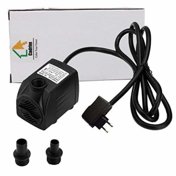 Cadrim 25Watt 1200L/H Aquarium Pumpe Wasserpumpe Tauchpumpe Förderpumpe Aquariumpumpe Schwarz - 7