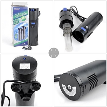 CUP-807 Aquarium Innenfilter inkl. 7 Watt UVC Klärer 700 L/h bis 500l Aquarien - 3