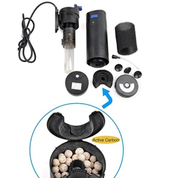 CUP-807 Aquarium Innenfilter inkl. 7 Watt UVC Klärer 700 L/h bis 500l Aquarien - 5