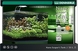 Dennerle Nano Scapers Tank Basic Mini Aquarium mit Panoramascheibe 55 l - 1