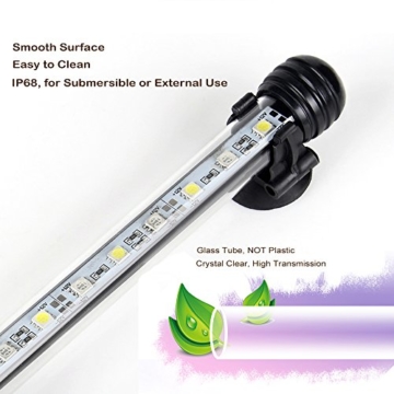 DOCEAN Aquarium LED Beleuchtung Leuchte Lampe 27 LEDs 5050SMD 48CM Lighting für Fisch Tank EU Stecker weißlicht Wasserdicht - 3
