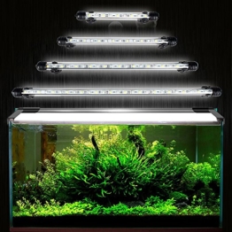 DOCEAN Aquarium LED Beleuchtung Leuchte Lampe 27 LEDs 5050SMD 48CM Lighting für Fisch Tank EU Stecker weißlicht Wasserdicht - 1