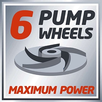 Einhell Tiefbrunnenpumpe GC-DW 1000 N (1000 W, 6500 L/h, 45 m Förderhöhe, 99 mm Pumpendurchmesser, Druckanschluss und Schmutzsieb aus Edelstahl, mehrstufiges Pumpenrad, Überlastschalter) - 9