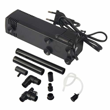 Evilandat Aquarien Eckfilter, Innenfilter mit Aquariumpumpe, Filter für Aquarien, Aquarienfilter, 3W/10W/20W - 2