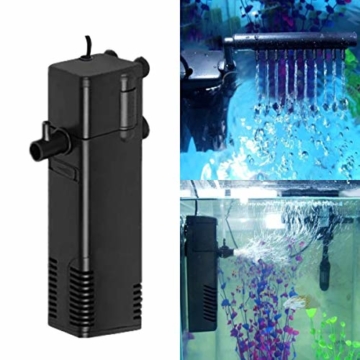 Evilandat Aquarien Eckfilter, Innenfilter mit Aquariumpumpe, Filter für Aquarien, Aquarienfilter, 3W/10W/20W - 5