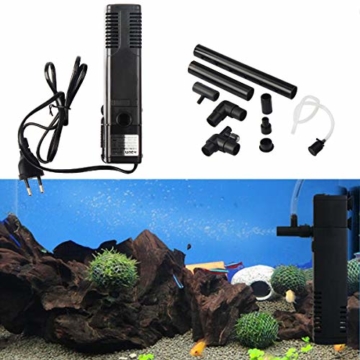 Evilandat Aquarien Eckfilter, Innenfilter mit Aquariumpumpe, Filter für Aquarien, Aquarienfilter, 3W/10W/20W - 7