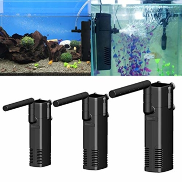 Evilandat Aquarien Eckfilter, Innenfilter mit Aquariumpumpe, Filter für Aquarien, Aquarienfilter, 3W/10W/20W - 8