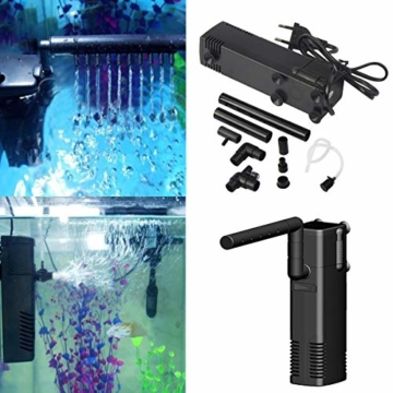 Evilandat Aquarien Eckfilter, Innenfilter mit Aquariumpumpe, Filter für Aquarien, Aquarienfilter, 3W/10W/20W - 9
