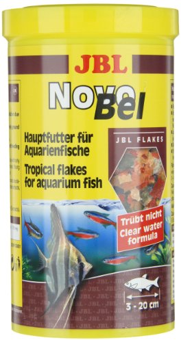 JBL NovoBel 30140 Alleinfutter für alle Aquarienfische, Flocken 1 l - 6