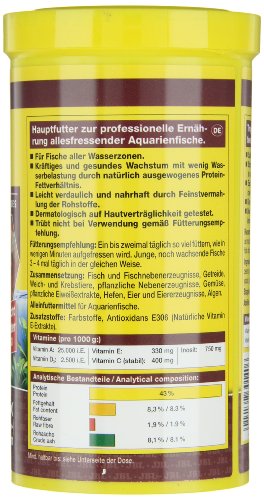 JBL NovoBel 30140 Alleinfutter für alle Aquarienfische, Flocken 1 l - 7