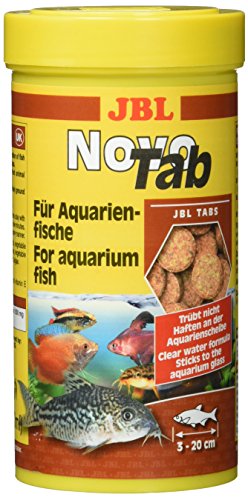 JBL NovoTab 30240 Alleinfutter für fleischfressende Aquarienfische, Tabletten 250 ml - 1