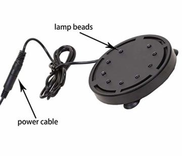 LONDAFISH Aquarium Bubble Light LED Aquarium Aquarium Luft Stein Lichtpumpe Luftblase Stein Lampe - 2