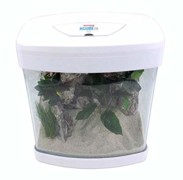 Nano Aquarium Xcube in weiß Komplettaquarium Led Beleuchtung Mondlicht Filter Komplett Becken Amtra Tank Tag Nacht - 2