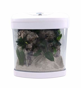Nano Aquarium Xcube in weiß Komplettaquarium Led Beleuchtung Mondlicht Filter Komplett Becken Amtra Tank Tag Nacht - 1
