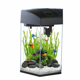 Nano-Komplett-Aquarium 20L,kratzfestes Glas,Filter/Pumpe u.Beleuchtung in der Abdeckung - 1