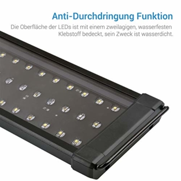 NICREW ClassicLED Plus Aquarium LED Beleuchtung, Aquarium Lampe LED Pflanze Aquarium Licht LED, Aquarium Mondlicht Nachtlicht LED für Fischbecken 75-105 cm, 22 W, 1150 LM, 6500K - 2