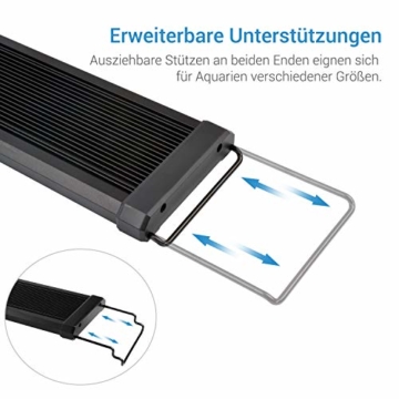 NICREW ClassicLED Plus Aquarium LED Beleuchtung, Aquarium Lampe LED Pflanze Aquarium Licht LED, Aquarium Mondlicht Nachtlicht LED für Fischbecken 75-105 cm, 22 W, 1150 LM, 6500K - 3