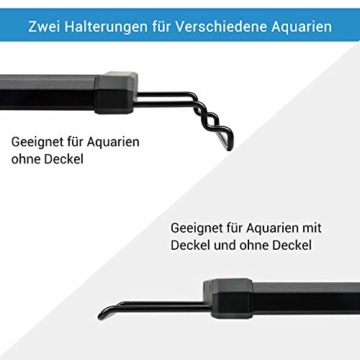 NICREW ClassicLED Plus Aquarium LED Beleuchtung, Aquarium Lampe LED Pflanze Aquarium Licht LED, Aquarium Mondlicht Nachtlicht LED für Fischbecken 75-105 cm, 22 W, 1150 LM, 6500K - 5