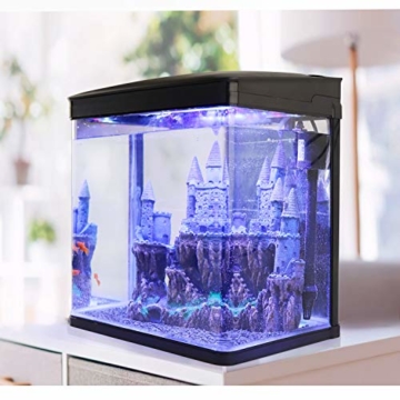 Nobleza - Nano-Fischtank-Aquarium mit LED-Leuchten & Filtersystem, tropischeAquarien, 7 Liter, Schwarz … - 2