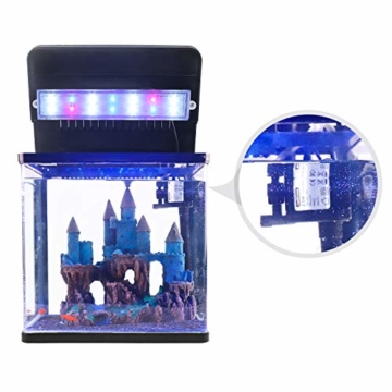 Nobleza - Nano-Fischtank-Aquarium mit LED-Leuchten & Filtersystem, tropischeAquarien, 7 Liter, Schwarz … - 4