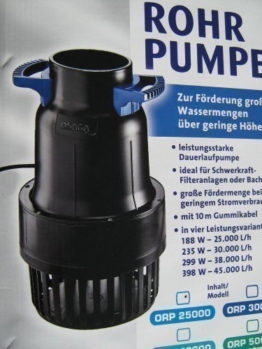 Osaga Rohrpumpe, 40000l/h Teich- und Bachlaufpumpe, 398 Watt - 1