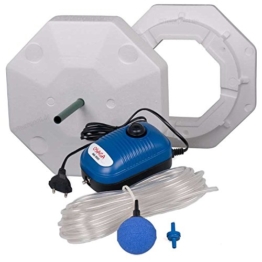 OSAGA Teich Eisfreihalter Set 3 inkl. regelbarer Luftpumpe und Zubehör, für einen eisfreien Gartenteich, Anti Ice Winter - 1