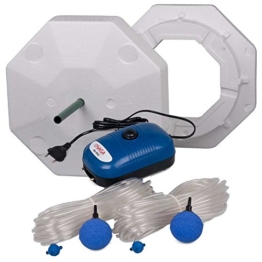 OSAGA Teich Eisfreihalter Set 4 inkl. regelbarer Luftpumpe und Zubehör, für einen eisfreien Gartenteich, Anti Ice Winter - 1