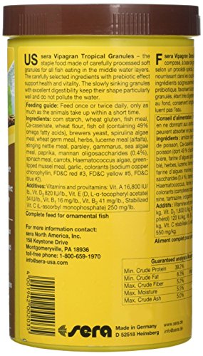 sera 00203 vipagran 1000 ml - das Hauptfutter aus langsam sinkendem Softgranulat - 2