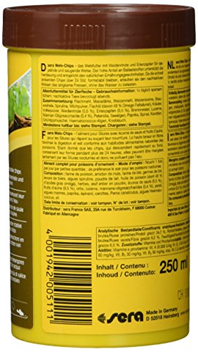 sera 00511 Wels-Chips 250 ml - Die Chips für raspelnde Welse (z.B. Ancistrus und L-Welse) - 2