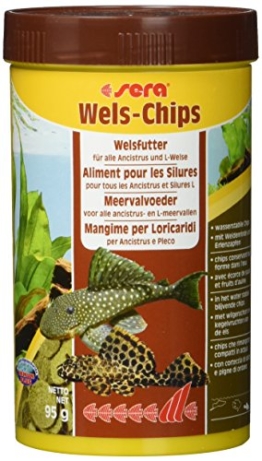 sera 00511 Wels-Chips 250 ml - Die Chips für raspelnde Welse (z.B. Ancistrus und L-Welse) - 1