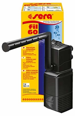 sera 06843 fil 60 Aquarium-Innenfilter (380 l/h für Aquarien bis 60 l) in Modulbauweise mit Filtermedien  (mit Schwamm und Aktivkohle) - 1