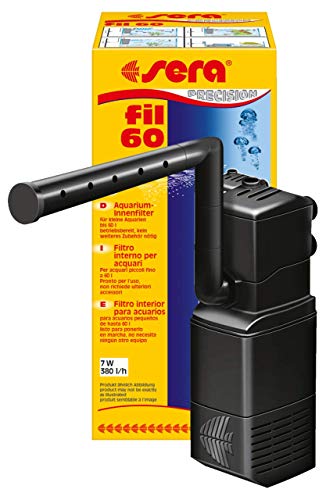 sera 06843 fil 60 Aquarium-Innenfilter (380 l/h für Aquarien bis 60 l) in Modulbauweise mit Filtermedien  (mit Schwamm und Aktivkohle) - 1