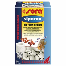 sera 08472 Professional siporax (15mm) 1000 ml - Biologisch selbst reinigendes Hochleistungsfiltermedium in Ringform fürs Aquarium - 1