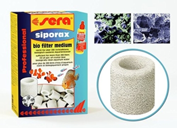 sera 08472 Professional siporax (15mm) 1000 ml - Biologisch selbst reinigendes Hochleistungsfiltermedium in Ringform fürs Aquarium - 8