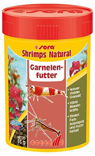 sera shrimps natural 100 ml ein Garnelenfutter speziell für die Bedürfnisse von Garnelen entwickelt, ein Züchterfutter für Garnelen im Aquarium - 1