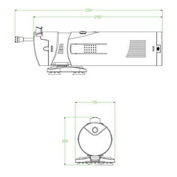 SunSun CUP-807 4 in 1 Aquariumpumpe 700 L/h 10 W mit 7 W UVC Klärer und Filtermaterial - 9