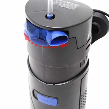SunSun CUP-809 4 in 1 Aquariumpumpe 700 L/h 10 W mit 9 W UVC Klärer und Filtermaterial - 2