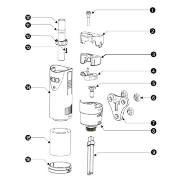 SunSun CUP-809 4 in 1 Aquariumpumpe 700 L/h 10 W mit 9 W UVC Klärer und Filtermaterial - 8