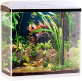 Sweetypet Aquarien Komplettsets: Nano-Aquarium-Komplett-Set mit LED-Beleuchtung, Pumpe & Filter, 40 l (Aquarium-Becken) - 1