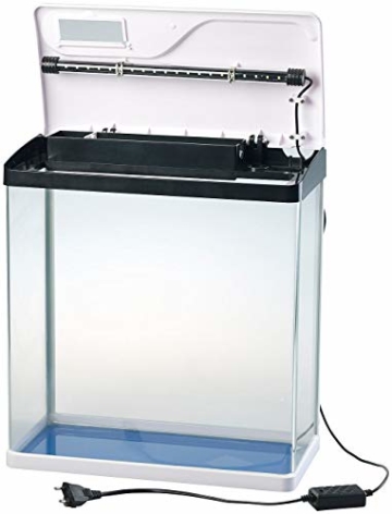 Sweetypet Aquarien Komplettsets: Nano-Aquarium-Komplett-Set mit LED-Beleuchtung, Pumpe & Filter, 40 l (Aquarium-Becken) - 3
