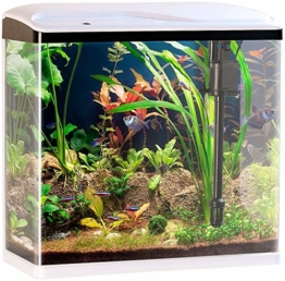 Sweetypet Aquarien Komplettsets: Nano-Aquarium-Komplett-Set mit LED-Beleuchtung, Pumpe & Filter, 40 l (Aquarium-Becken) - 1
