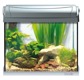 Tetra AquaArt Discovery Line LED Aquarium-Komplett-Set (inklusive LED-Beleuchtung, Tag- und Nachtlichtschaltung, Innenfilter und Aquarienpumpe, ideal für Garnelen) 20 Liter anthrazit - 12