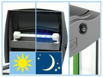 Tetra AquaArt Discovery Line LED Aquarium-Komplett-Set (inklusive LED-Beleuchtung, Tag- und Nachtlichtschaltung, Innenfilter und Aquarienpumpe, ideal für Garnelen) 20 Liter anthrazit - 6