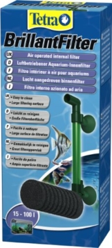 Tetra Brillant Filter, luftbetriebener Innenfilter für Aquarien mit Schaumstoffpatrone, für Aquarien von 15 bis 100 Liter, geeignet für Garnelen und Krebse - 1